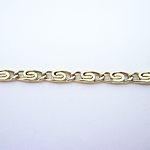 Small Scroll - 18kt Layered Chain
